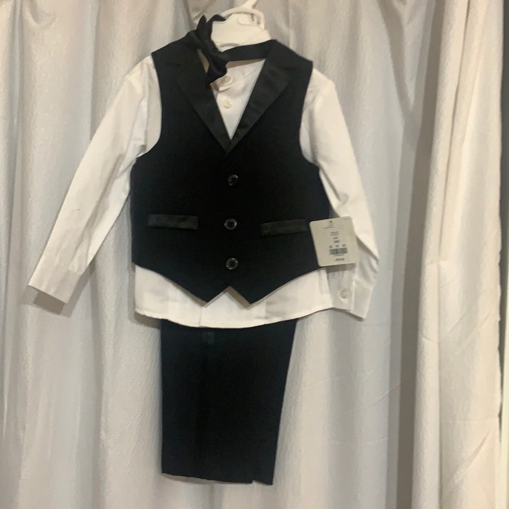 Starting out tux with bow tie 18 mo